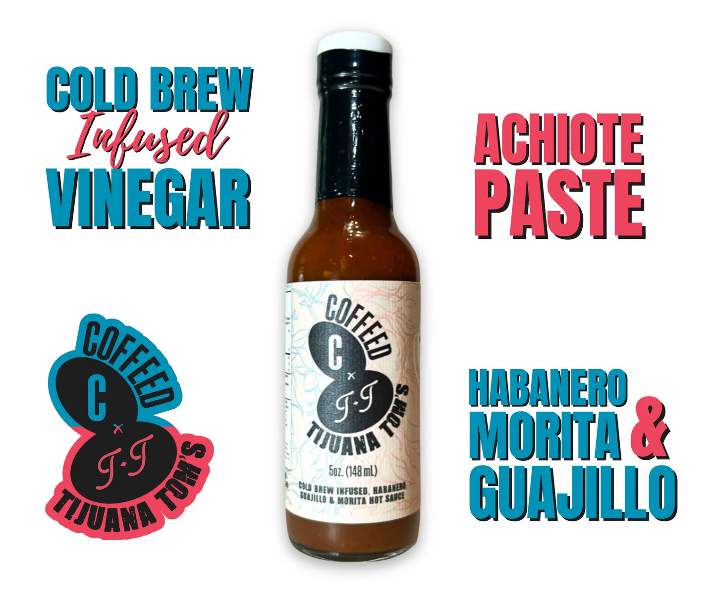 TIJUANA TOM’S X COFFEED - COLD BREW INFUSED, HABANERO, GUAJILLO, MORITA, & ACHIOTE HOT SAUCE