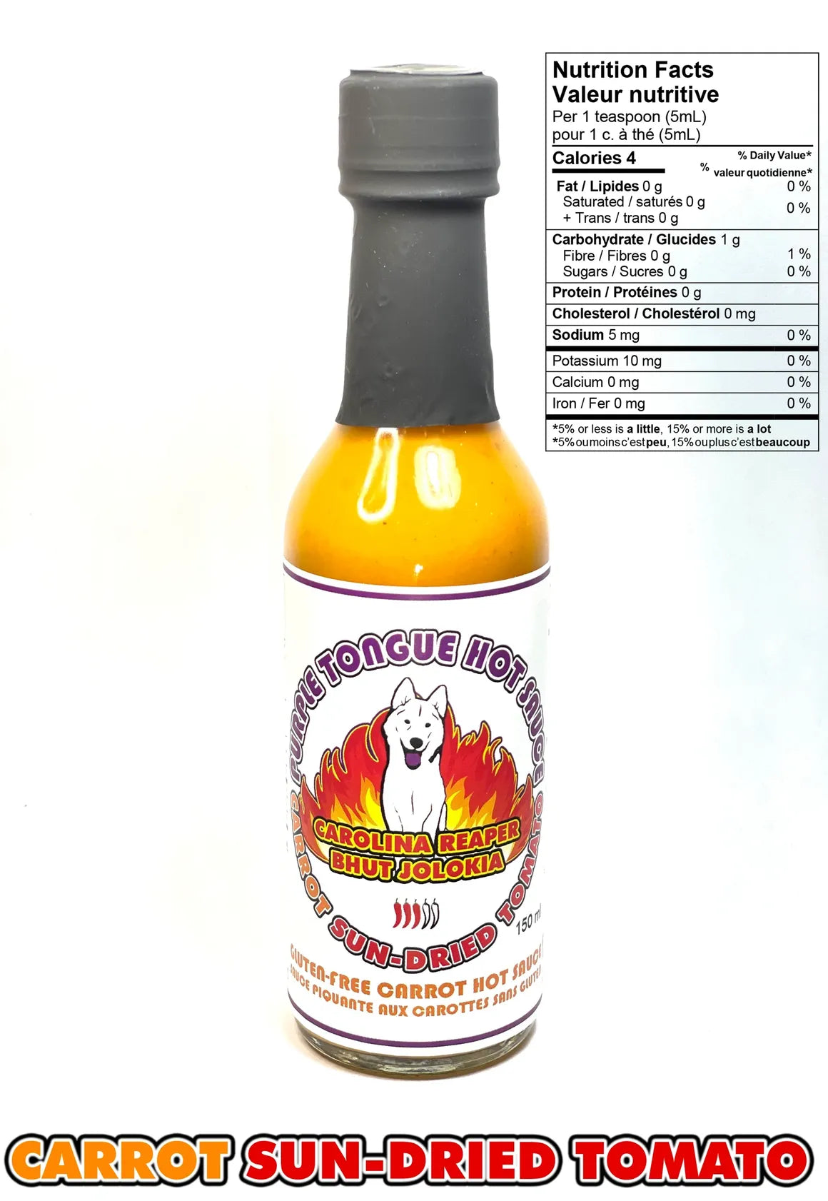 Carrot & Sun-Dried Tomato Hot Sauce (Vegan Friendly)