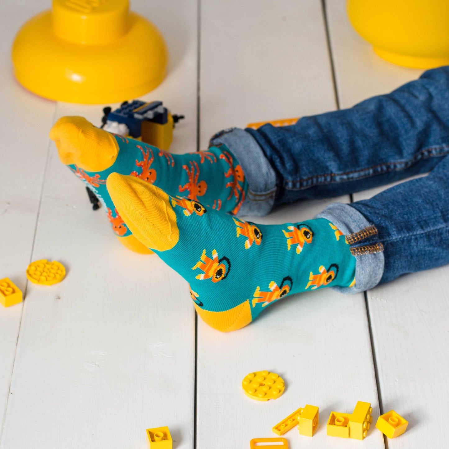 Kid’s Socks | Diver, Submarine, & Octopus | Fun Socks