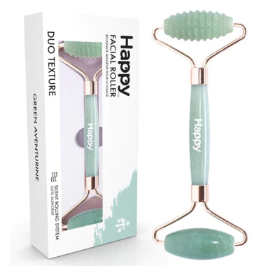 DUO TEXTURE FACIAL ROLLER ~ GREEN AVENTURINE