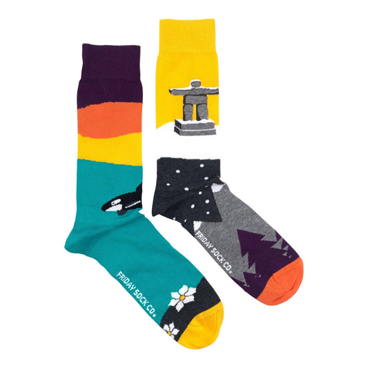 Men's Socks | Canadian Landscape | West Coast| Mismatched