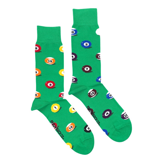 Men's Socks | Pool Table | Mismatched | Billiards
