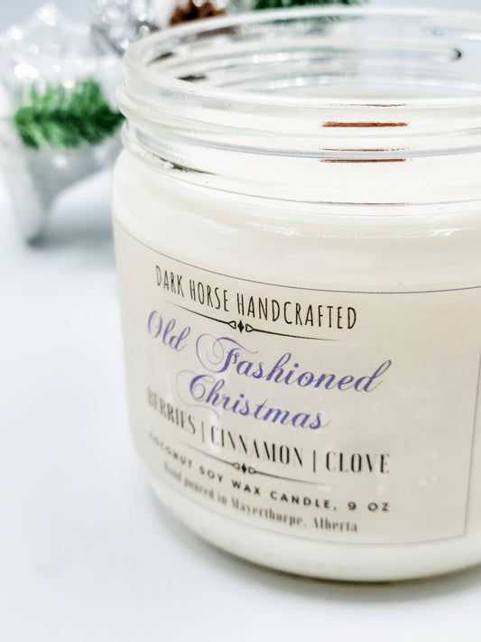 Old Fashioned Christmas- Holiday, Natural Coconut Soy Candle